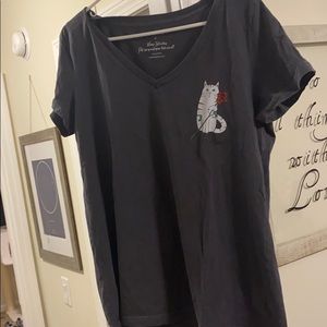 Torrid short sleeve cat shirt